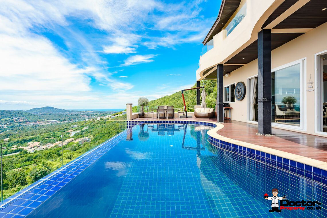 5 Bedroom Villa with Sea View – Bophut, Koh Samui – For Sale